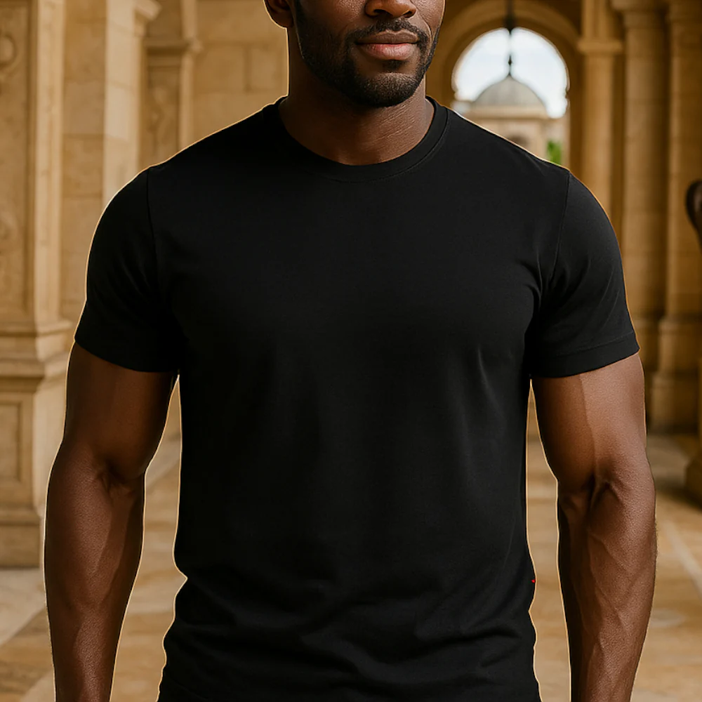ACTIV BASIC R.NECK T-SHIRT - BLACK