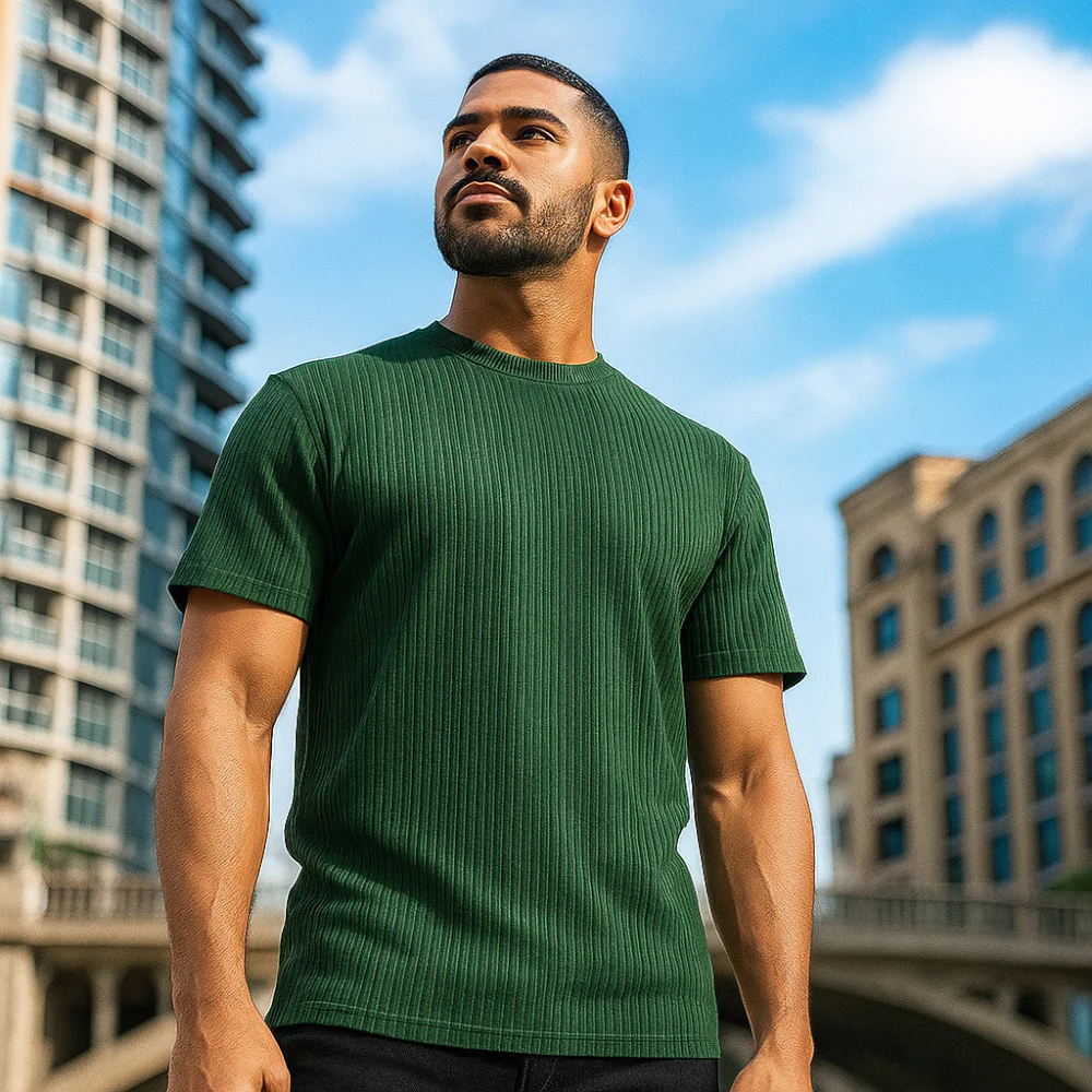 ACTIV BASIC R.NECK T-SHIRT - OLIVE