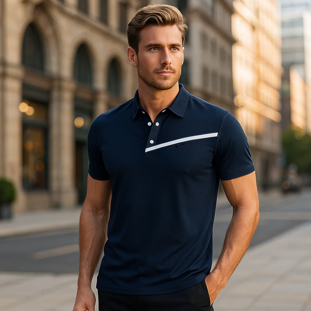 ACTIV BASIC SPORTS POLO - NAVY