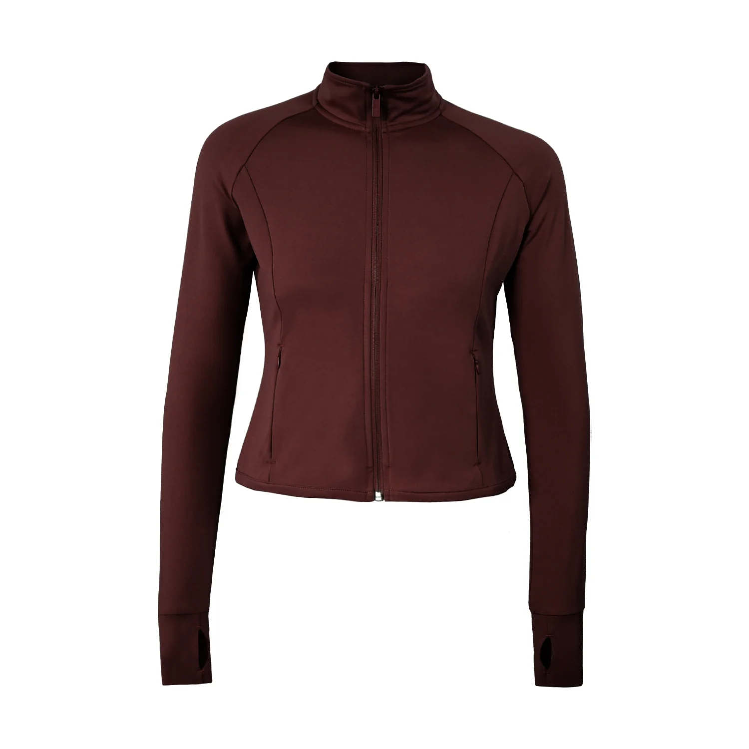 ACTIV BASIC ZIPPER TRACKTOP - BORDEAUX