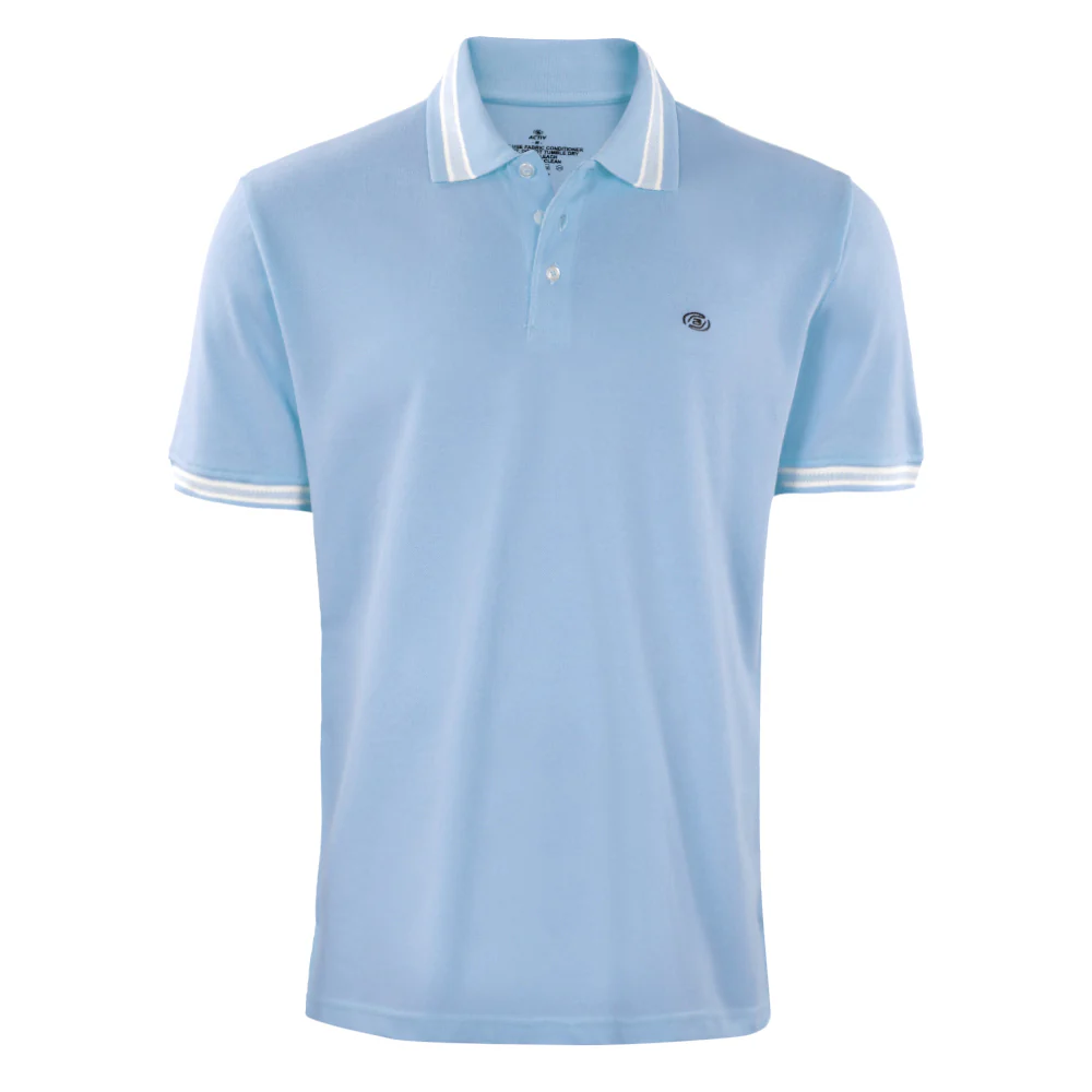 ACTIV EMB CASUAL POLO - BABYBLUE