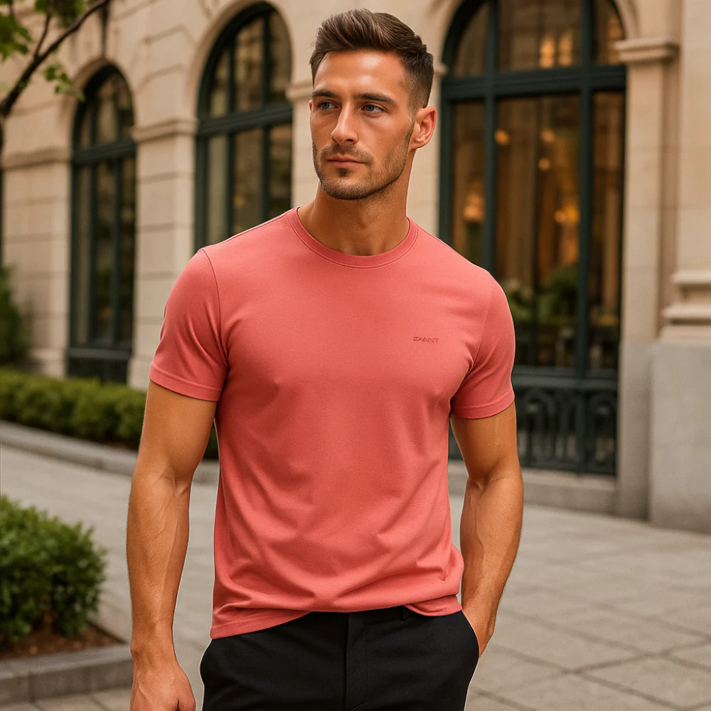 ACTIV EMB R.NECK T-SHIRT - KASHMIR
