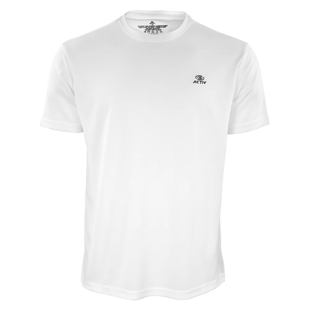 ACTIV EMB R.NECK T-SHIRT - WHITE - Image 2