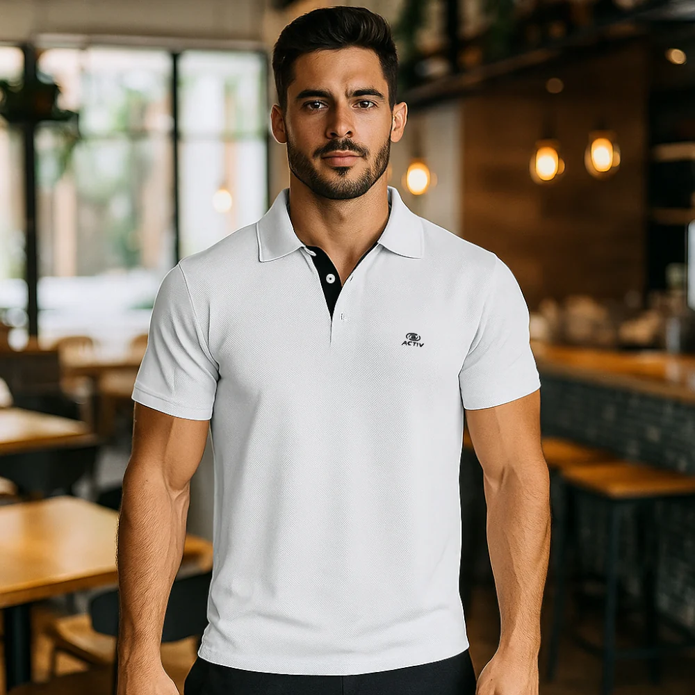 ACTIV EMP CASUAL POLO - WHITE