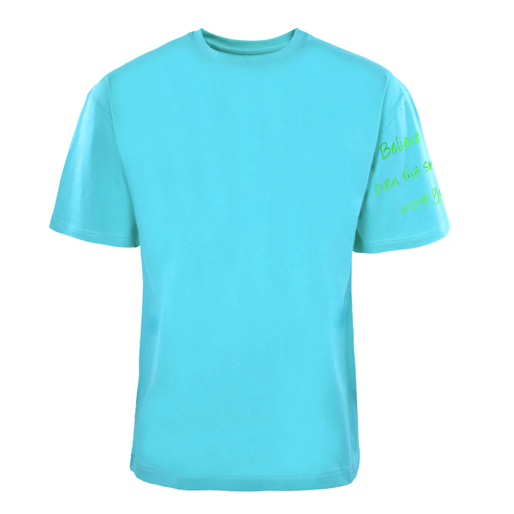 ACTIV GRAPHIC R.NECK -OVRSIZE T-SHIRT - TURQUOIS