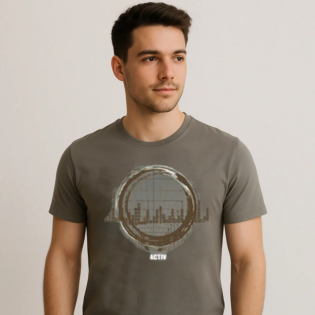 ACTIV GRAPHIC R.NECK T-SHIRT - D.GREY