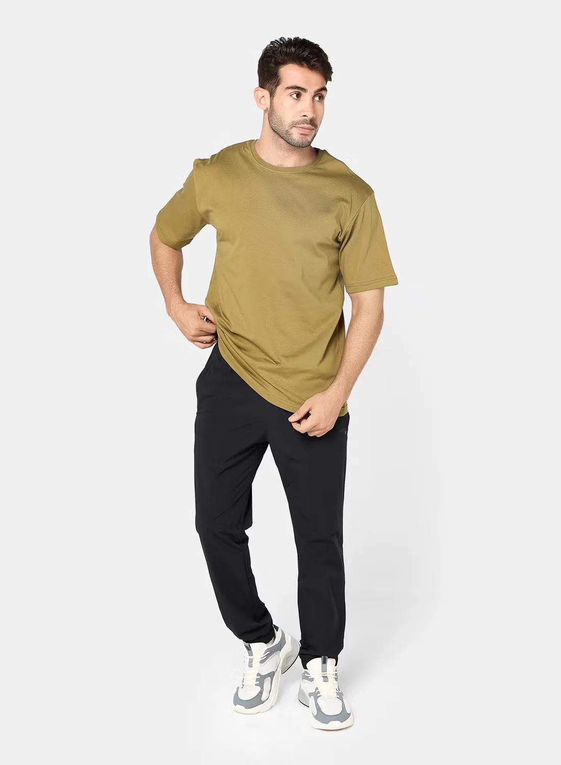 ACTIV GRAPHIC R.NECK T-SHIRT - KHAKI - Image 6