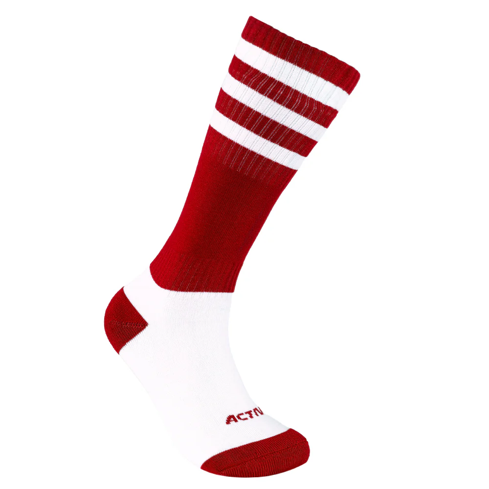 ACTIV H-TOWEL SOCCER SOCKS - RED*WHIT - Image 2