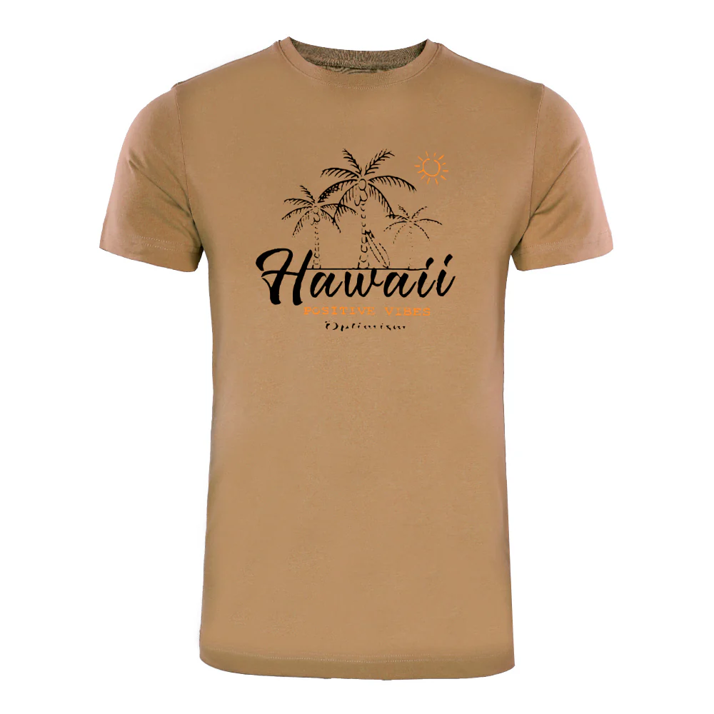 ACTIV HAWAII R.NECK T-SHIRT - BEIGE - Image 2