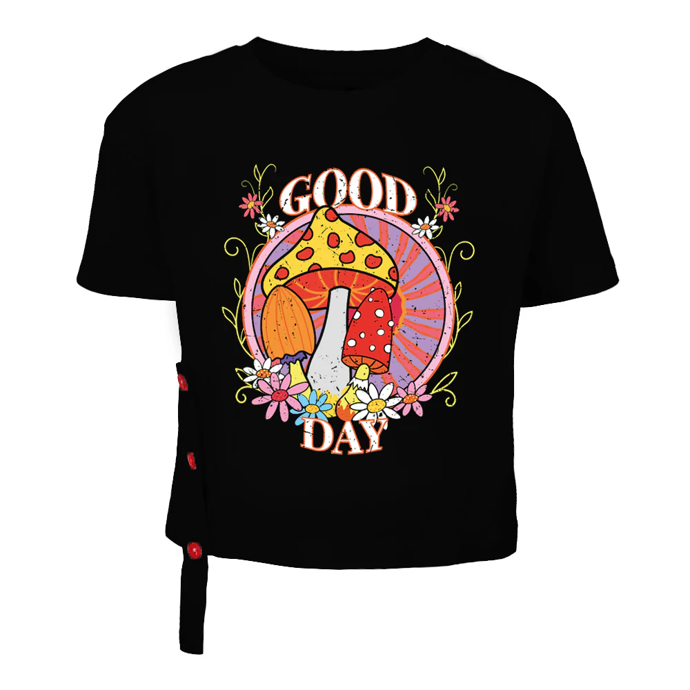 ACTIV GRAPHIC CASUAL T-SHIRT - BLACK