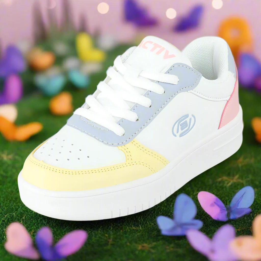 ACTIV LIFE STYEL SHOES - WHITE*COLOURS