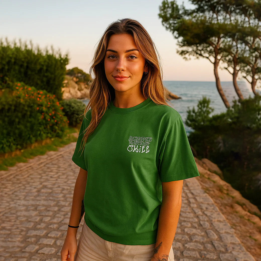 ACTIV GRAPHIC R.NECK OVRSIZE T-SHIRT - D.OLIVE - Image 3
