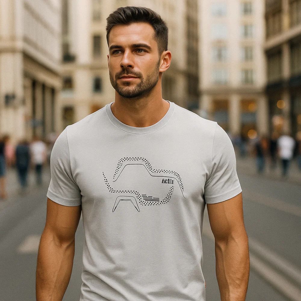 ACTIV PRINT R.NECK T-SHIRT - GREY