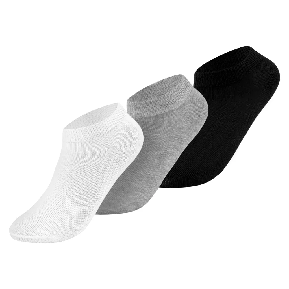 ACTIV SOFT ANKLE SOCKS-P*3 - BLACK*WH - Image 2