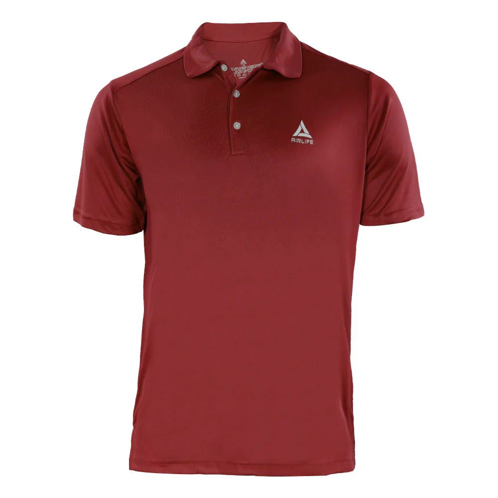 AIRLIFE BASIC SPORTS POLO - BURGUNDY - Image 2